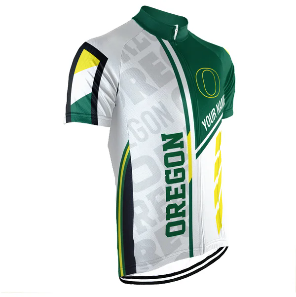 Customized University of Oregon Men's Cycling Jersey Short Sleeve