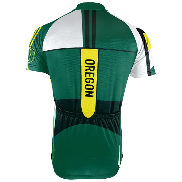 Customized University of Oregon Men's Cycling Jersey Short Sleeve