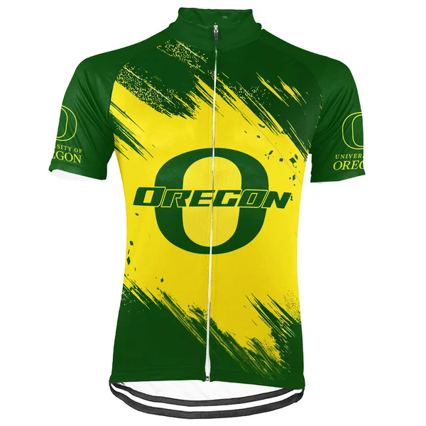 Customized University of Oregon Men's Cycling Jersey Short Sleeve