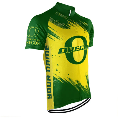 Customized University of Oregon Men's Cycling Jersey Short Sleeve