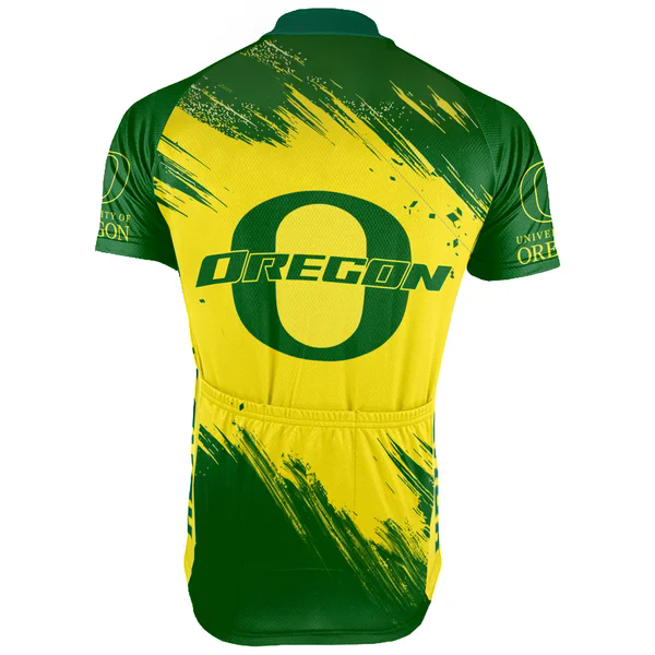 Customized University of Oregon Men's Cycling Jersey Short Sleeve