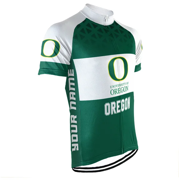 Customized University of Oregon Men's Cycling Jersey Short Sleeve