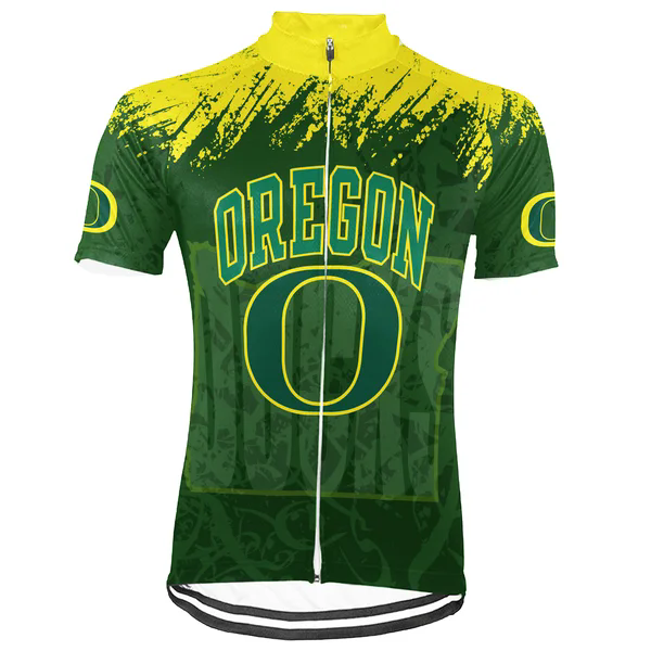 Customized University of Oregon Men's Cycling Jersey Short Sleeve