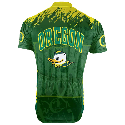 Customized University of Oregon Men's Cycling Jersey Short Sleeve