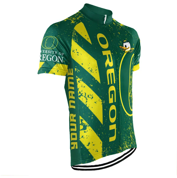 Customized University of Oregon Men's Cycling Jersey Short Sleeve