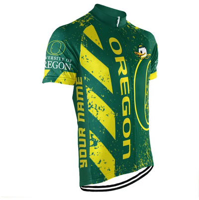 Customized University of Oregon Men's Cycling Jersey Short Sleeve