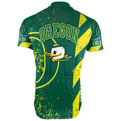 Customized University of Oregon Men's Cycling Jersey Short Sleeve