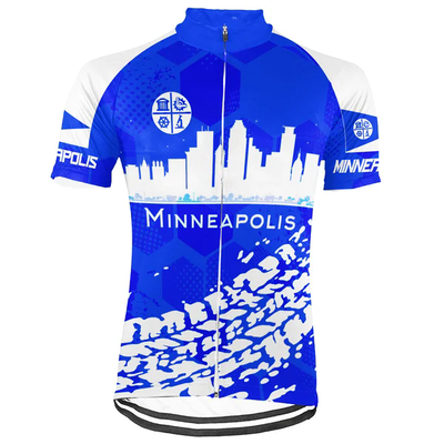 Customized Minneapolis City Men's Cycling Jersey Short Sleeve
