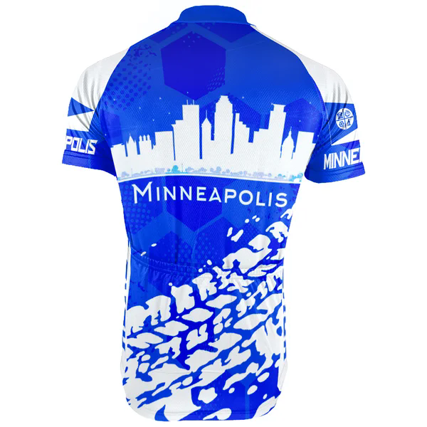 Customized Minneapolis City Men's Cycling Jersey Short Sleeve