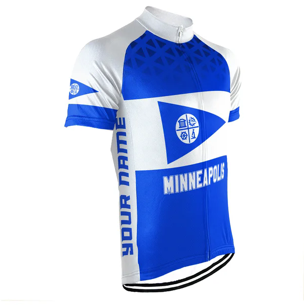 Customized Minneapolis City Men's Cycling Jersey Short Sleeve