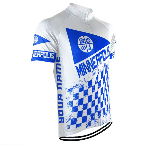 Customized Minneapolis City Men's Cycling Jersey Short Sleeve