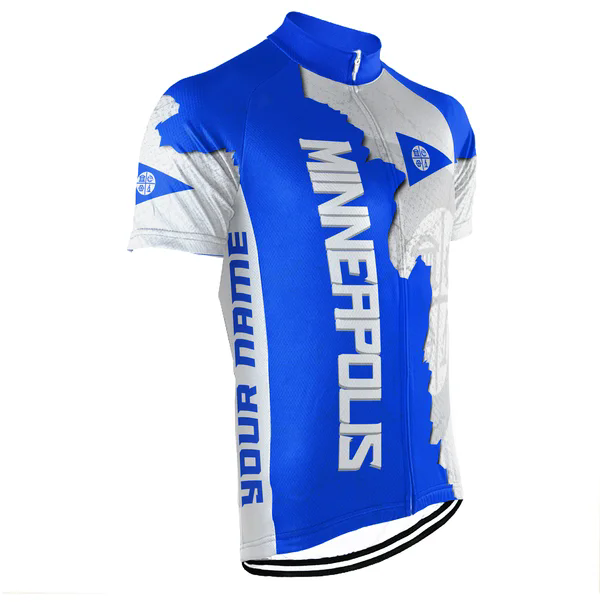 Customized Minneapolis City Men's Cycling Jersey Short Sleeve