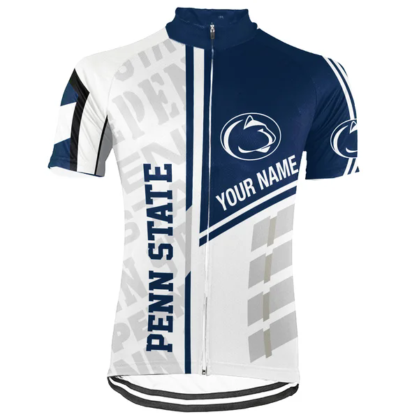 Customized Penn State University Men's Cycling Jersey Short Sleeve