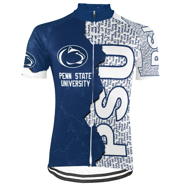 Customized Penn State University Men's Cycling Jersey Short Sleeve