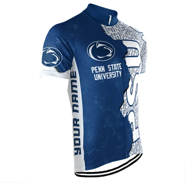 Customized Penn State University Men's Cycling Jersey Short Sleeve