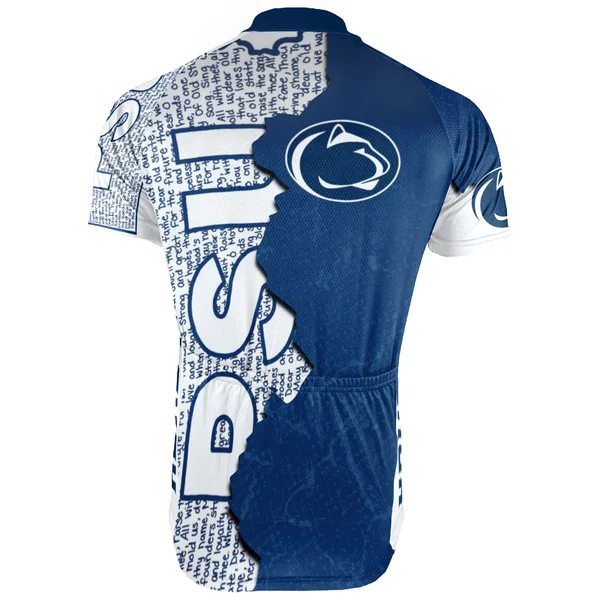 Customized Penn State University Men's Cycling Jersey Short Sleeve