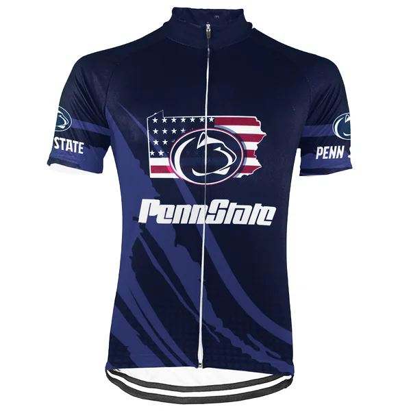 Customized Penn State University Men's Cycling Jersey Short Sleeve