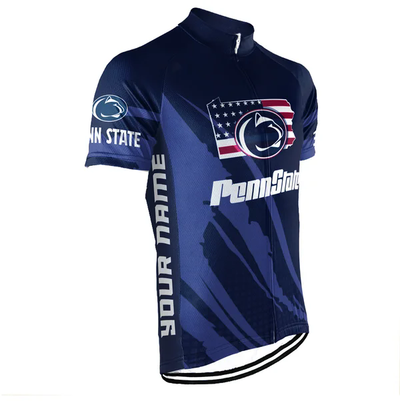 Customized Penn State University Men's Cycling Jersey Short Sleeve