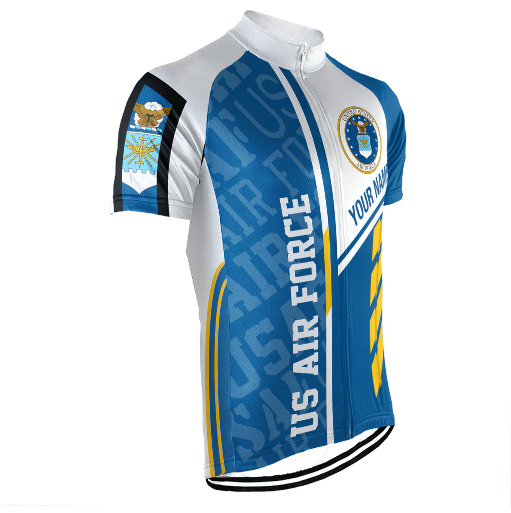 Customized US AIR FORCE Men's Cycling Jersey Short Sleeve