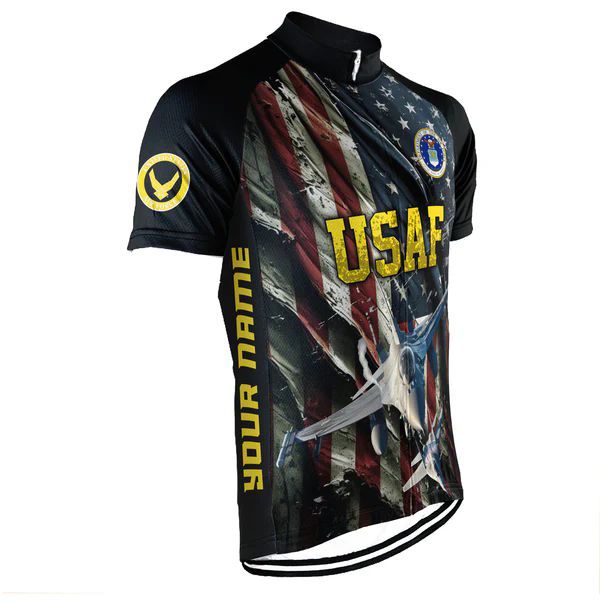 Customized US AIR FORCE Men's Cycling Jersey Short Sleeve