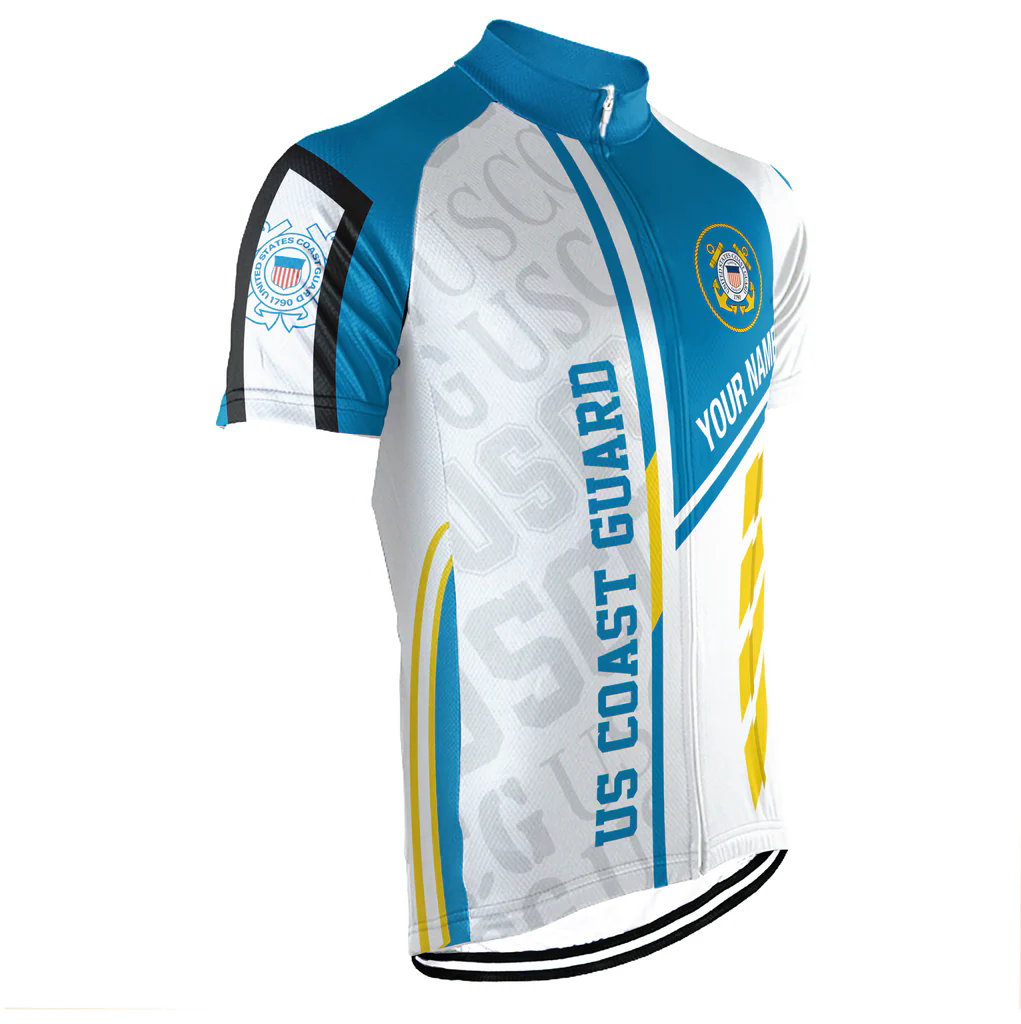 Customized US COAST GUARD Men's Cycling Jersey Short Sleeve