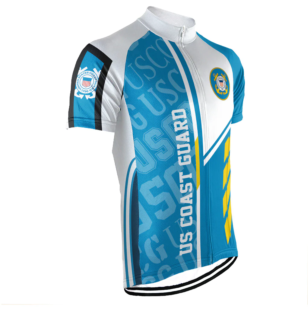Customized US COAST GUARD Men's Cycling Jersey Short Sleeve