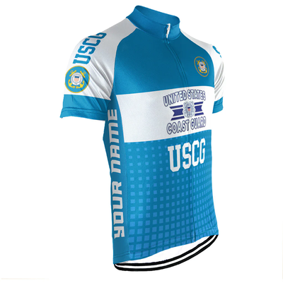 Customized US COAST GUARD Men's Cycling Jersey Short Sleeve