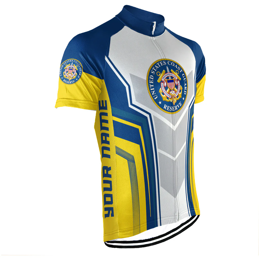Customized US COAST GUARD Men's Cycling Jersey Short Sleeve