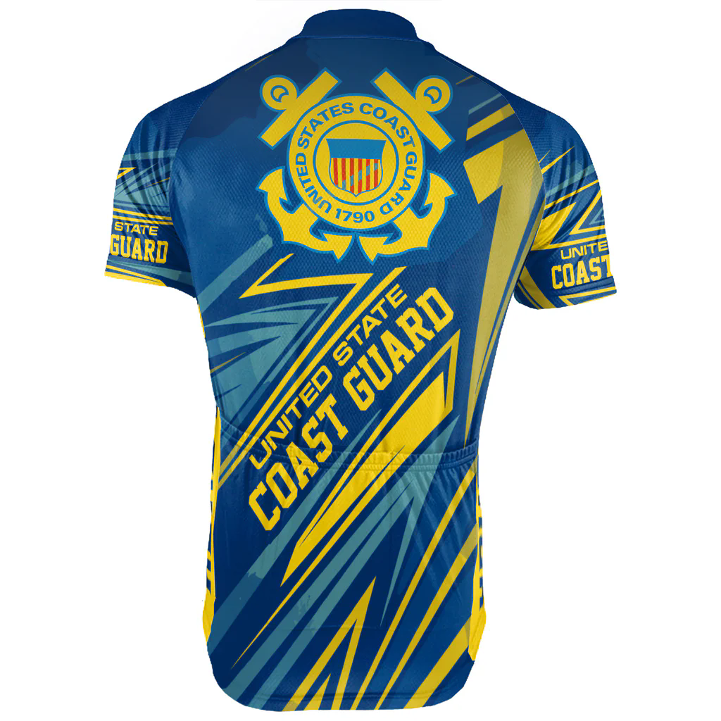 Customized US COAST GUARD Men's Cycling Jersey Short Sleeve