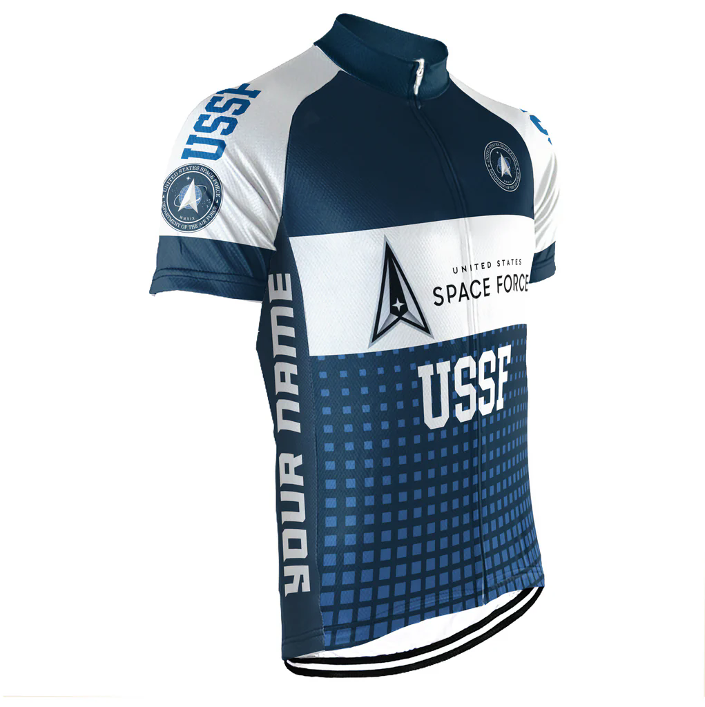 Customized US SPACE FORCE Men's Cycling Jersey Short Sleeve