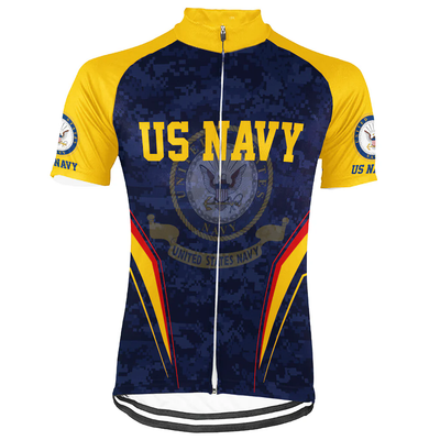 Customized US NAVY Men's Cycling Jersey Short Sleeve