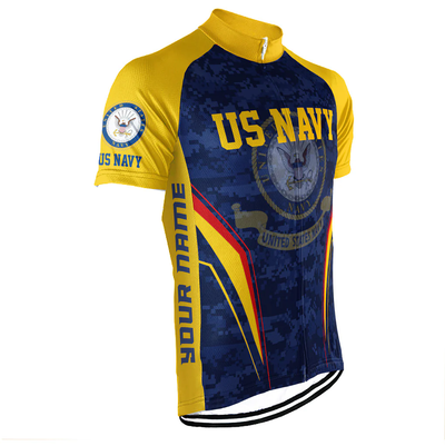 Customized US NAVY Men's Cycling Jersey Short Sleeve