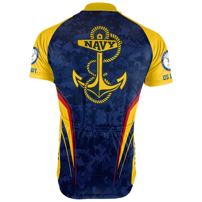 Customized US NAVY Men's Cycling Jersey Short Sleeve
