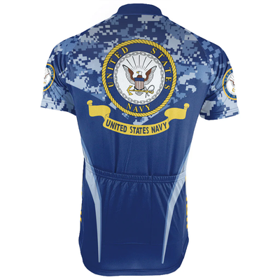 Customized US NAVY Men's Cycling Jersey Short Sleeve