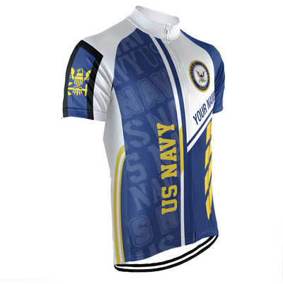 Customized US NAVY Men's Cycling Jersey Short Sleeve