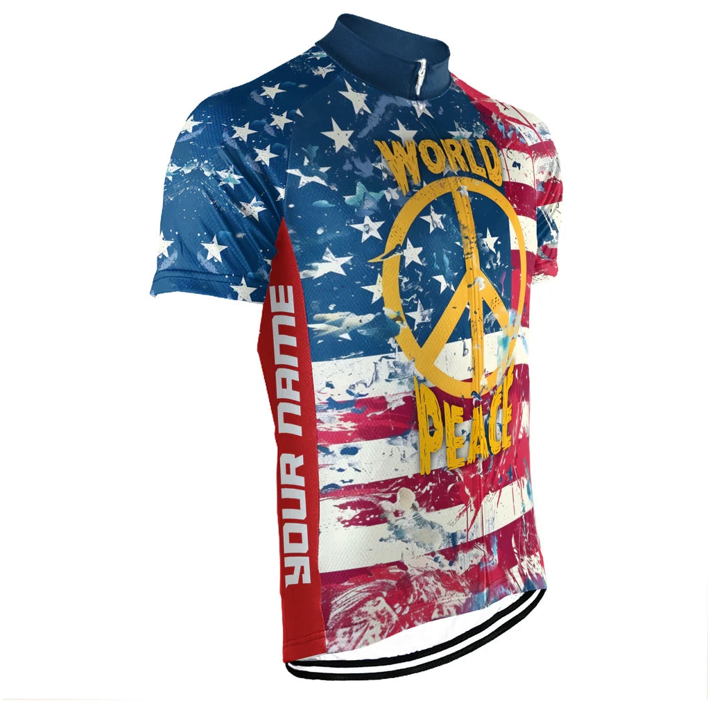 Customized PEACE Collection Men's Cycling Jersey Short Sleeve