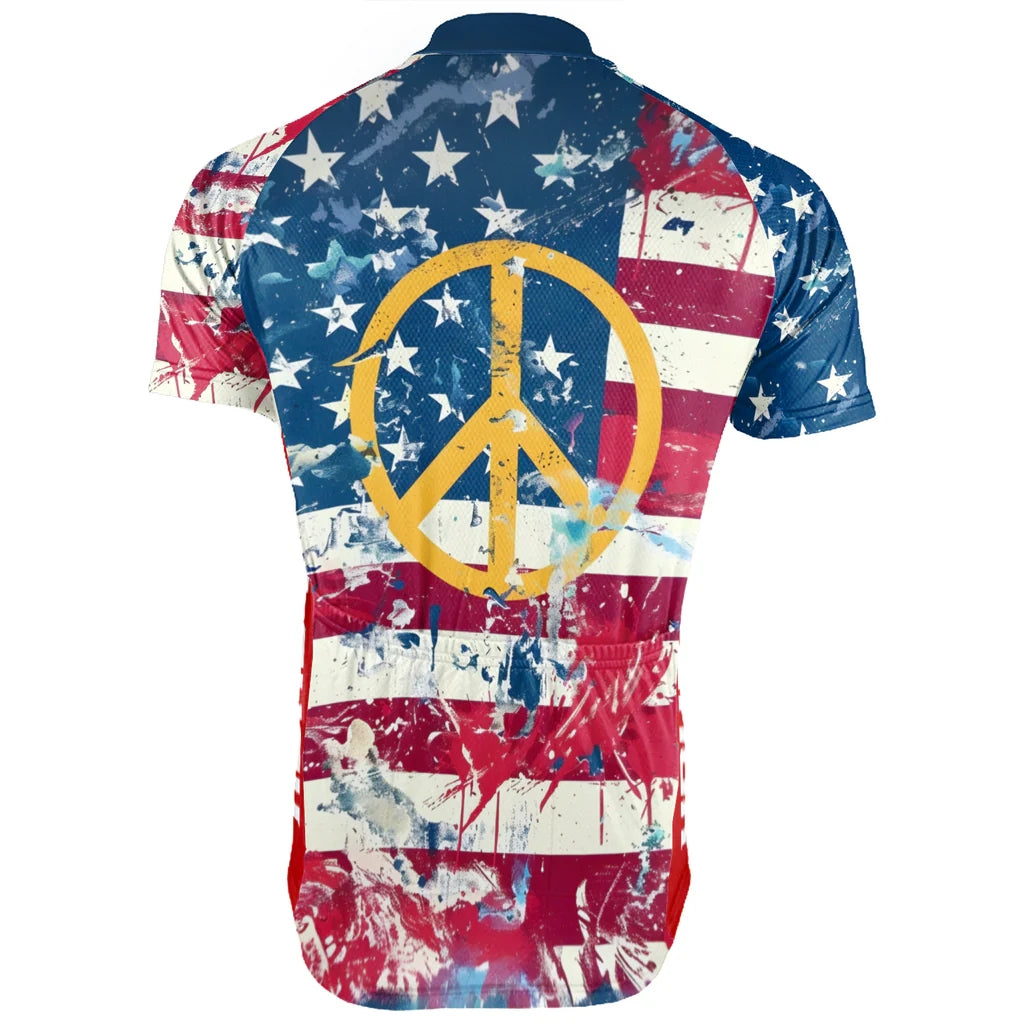 Customized PEACE Collection Men's Cycling Jersey Short Sleeve