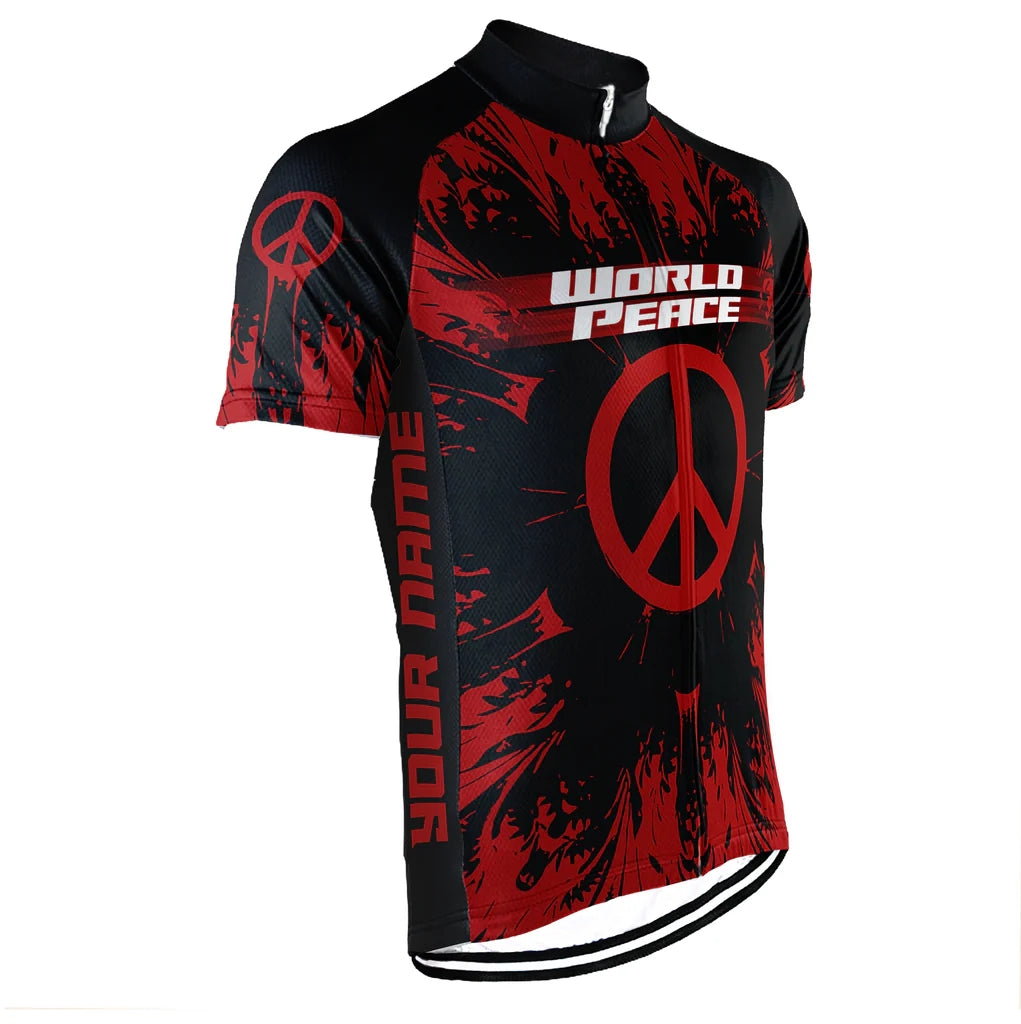 Customized PEACE Collection Men's Cycling Jersey Short Sleeve