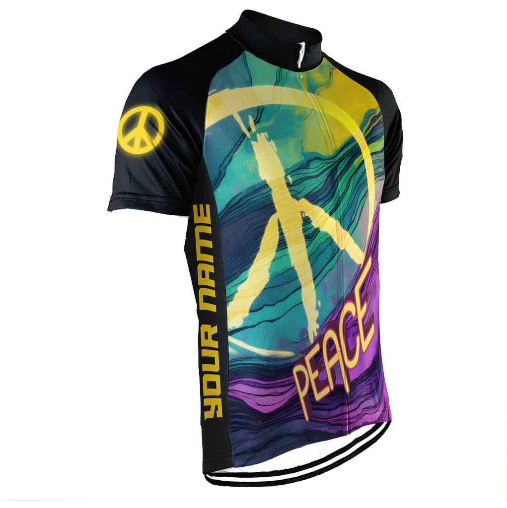 Customized PEACE Collection Men's Cycling Jersey Short Sleeve