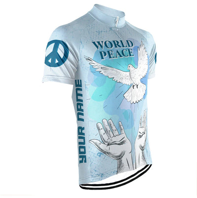 Customized PEACE Men's Cycling Jersey Short Sleeve