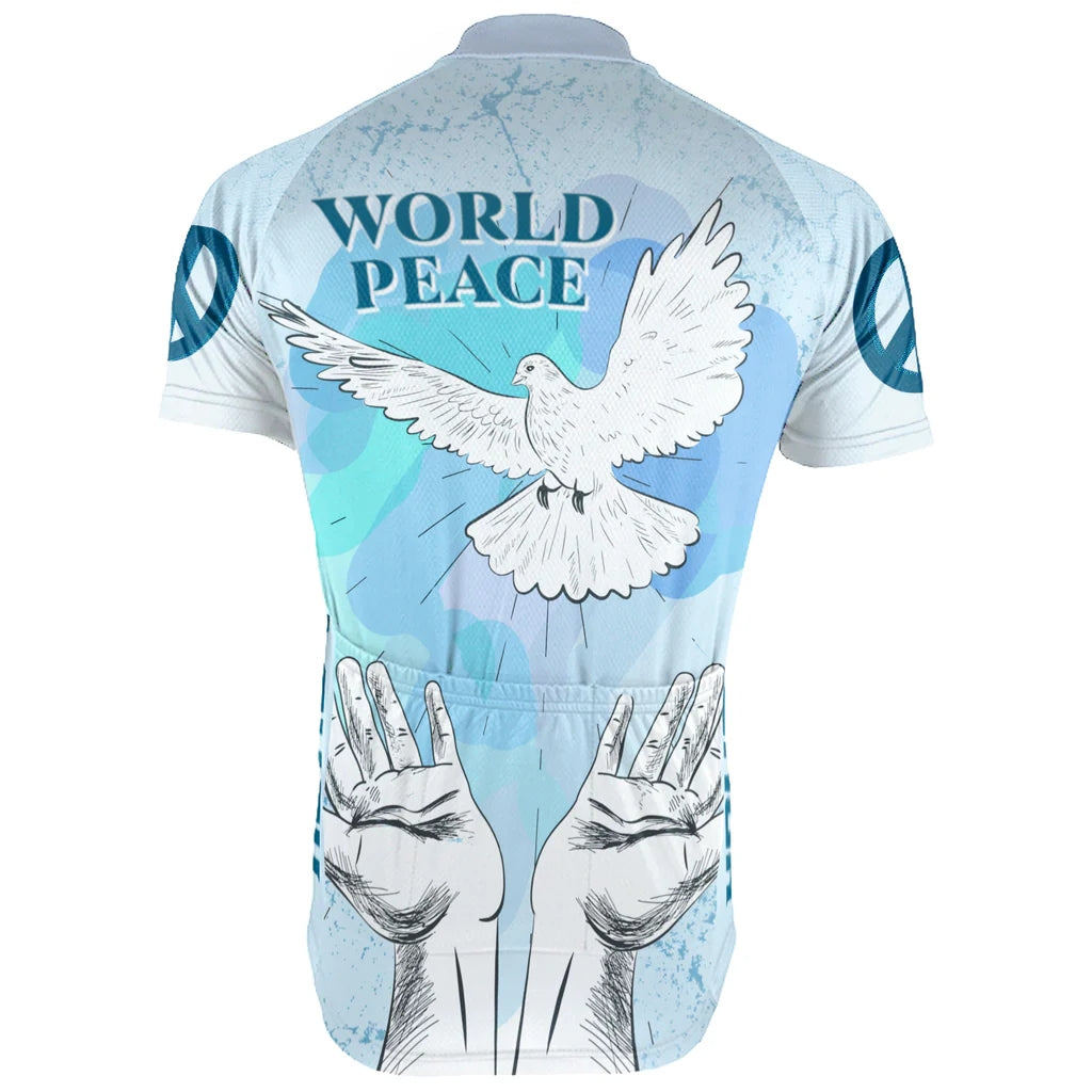 Customized PEACE Men's Cycling Jersey Short Sleeve