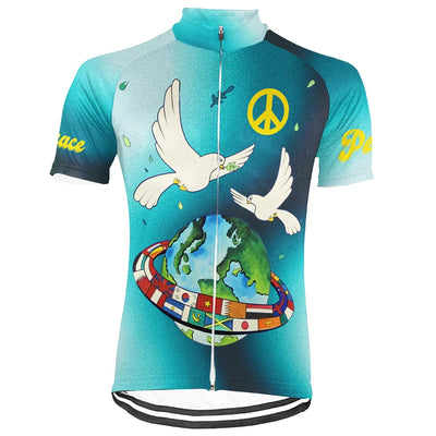 Customized PEACE Men's Cycling Jersey Short Sleeve
