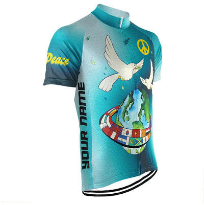 Customized PEACE Men's Cycling Jersey Short Sleeve