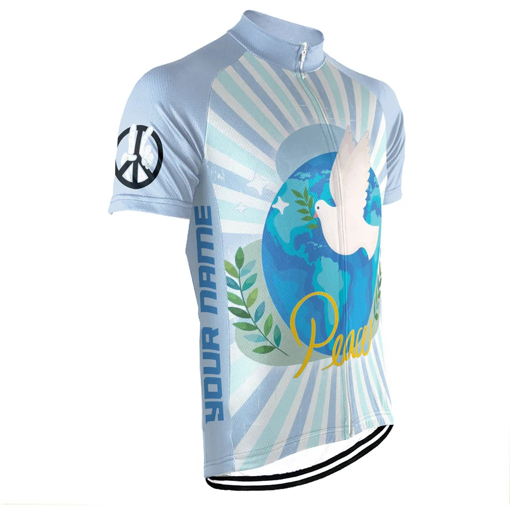 Customized PEACE Men's Cycling Jersey Short Sleeve