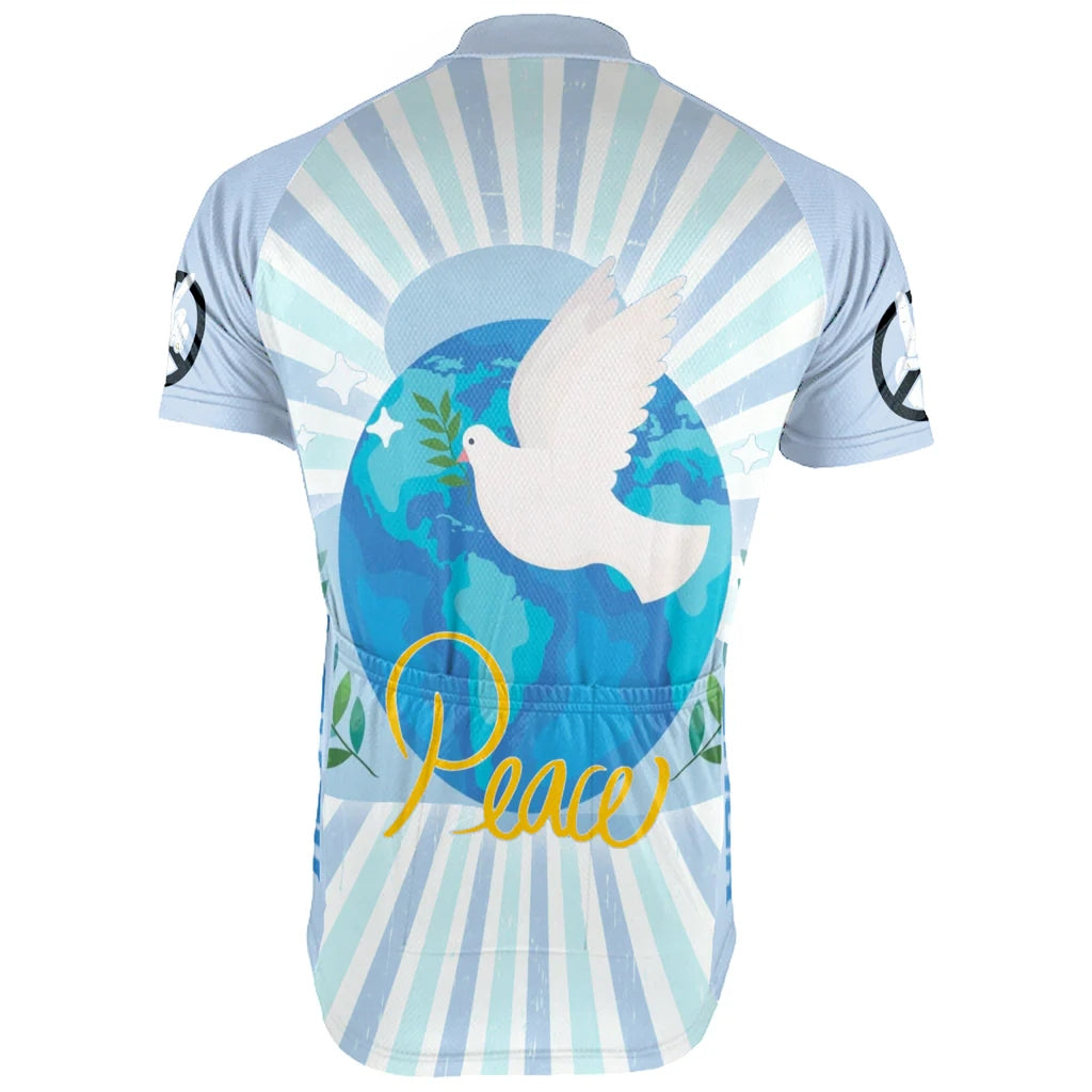 Customized PEACE Men's Cycling Jersey Short Sleeve