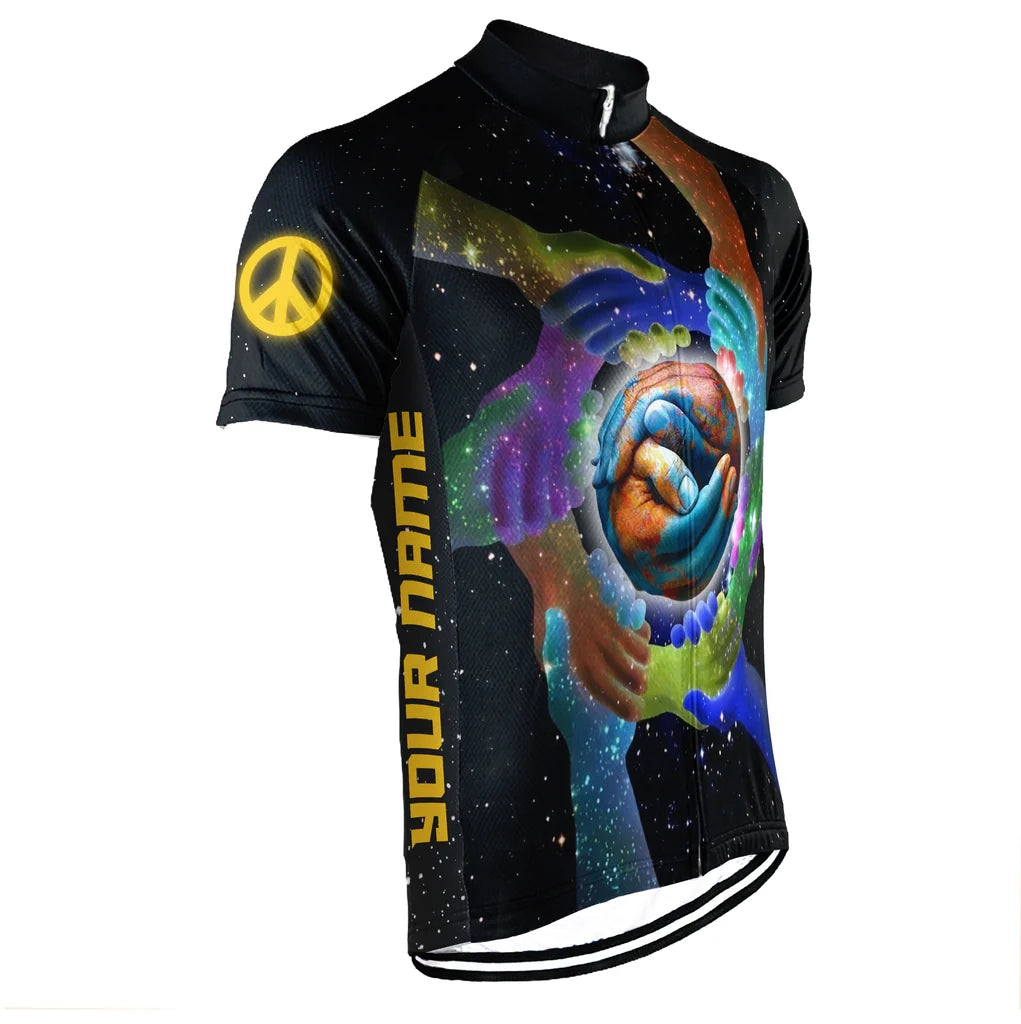 Customized PEACE Men's Cycling Jersey Short Sleeve
