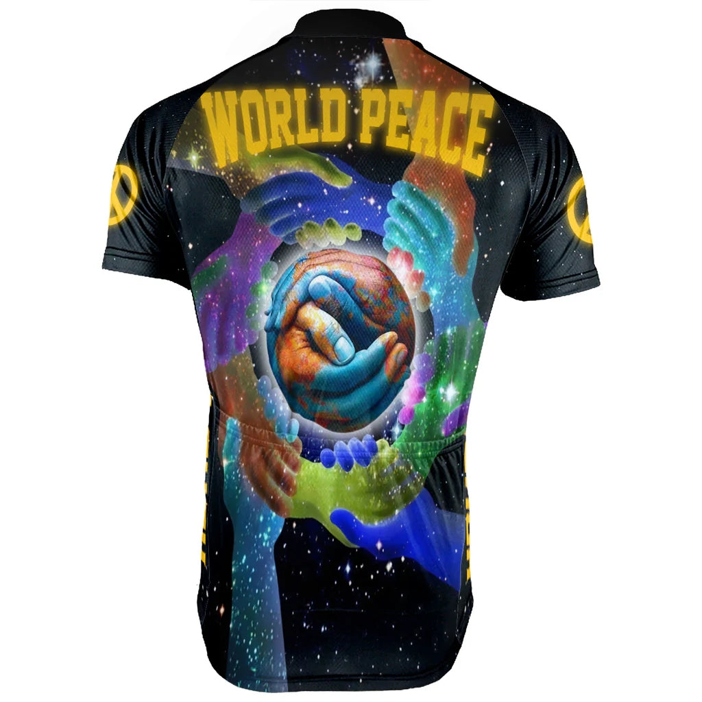Customized PEACE Men's Cycling Jersey Short Sleeve