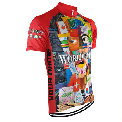 Customized PEACE Men's Cycling Jersey Short Sleeve