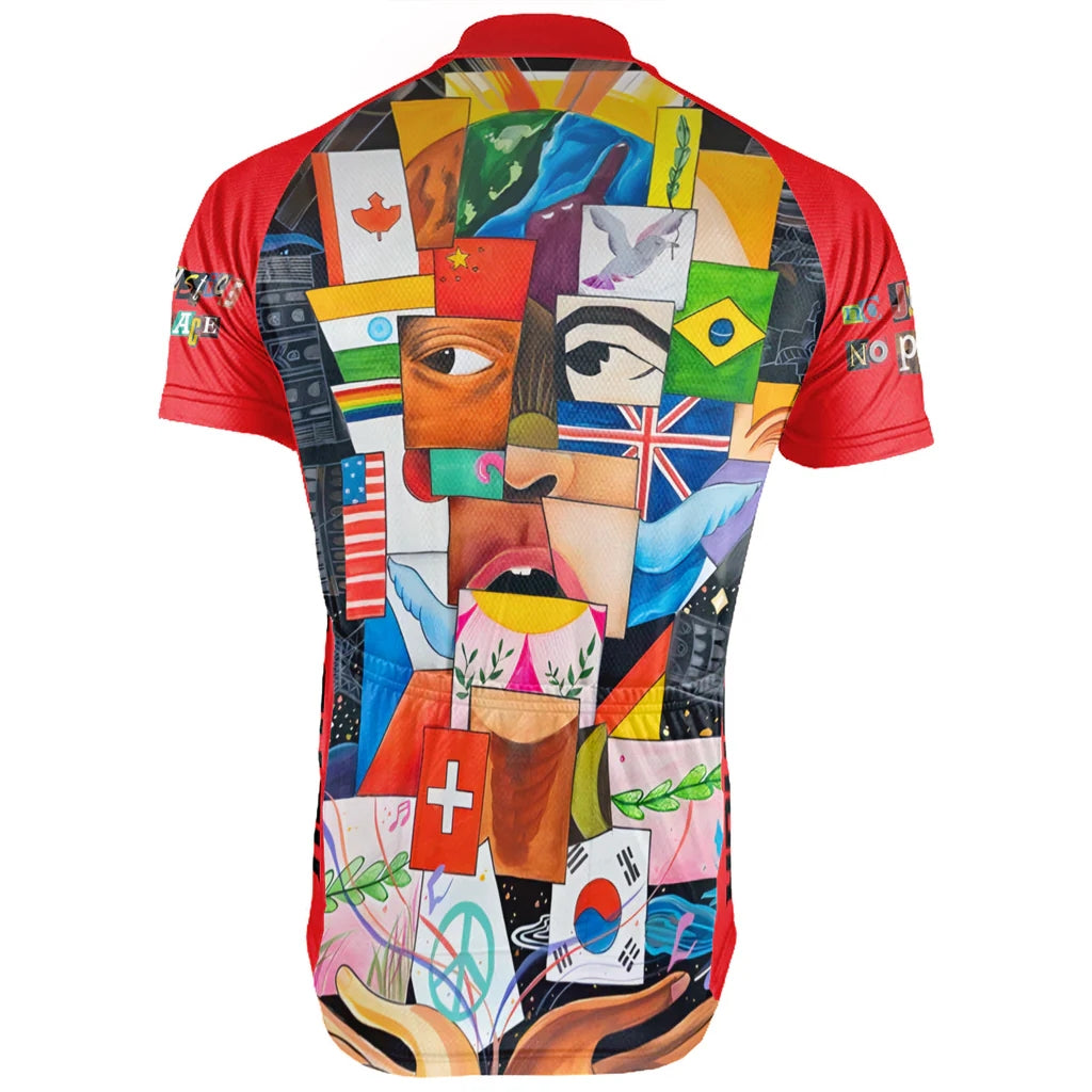 Customized PEACE Men's Cycling Jersey Short Sleeve