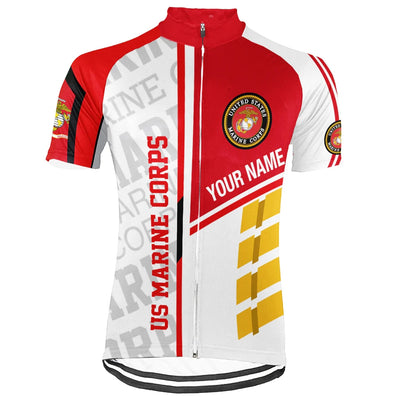 Customized USMC US MARINE CORPS Men's Cycling Jersey Short Sleeve